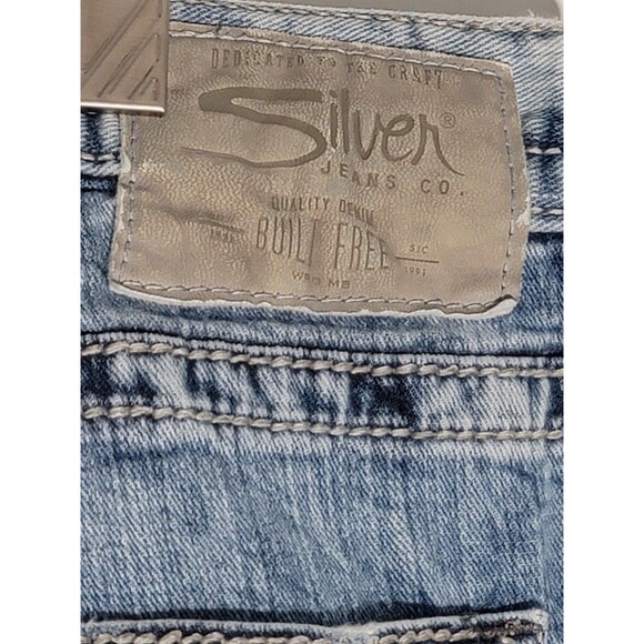 Silver Jeans Craig Relaxed Straight Leg Men Fits 36x32 EMC Denim Distressed - Picture 3 of 6